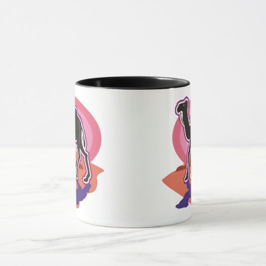 Farbenfrohe Dromedary Camel-Tasse Tasse (Zentrum)