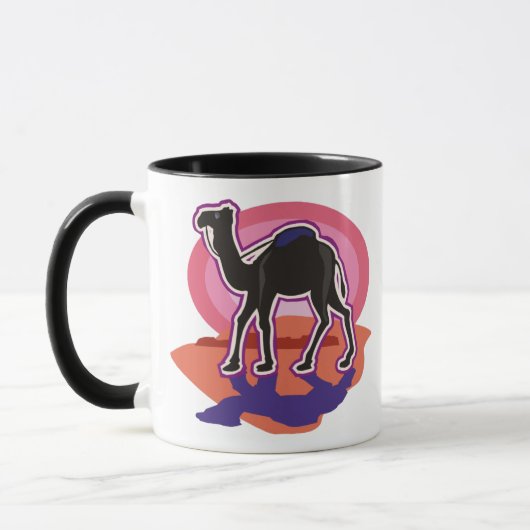 Farbenfrohe Dromedary Camel-Tasse Tasse (Links)