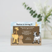 Farbenfrohe Dschungeleinladung Einladung (Stehend Vorderseite)