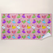 Farbenfrohe Ducks Strandtuch (Vorderseite)