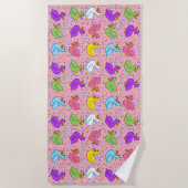 Farbenfrohe Ducks Strandtuch (Vorderseite)