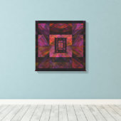 Farbenfrohe dunkle Galaxie der Blockbaukunst Leinwanddruck (Insitu (Holzboden))