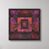 Farbenfrohe dunkle Galaxie der Blockbaukunst Leinwanddruck (Vorderseite)