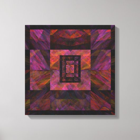 Farbenfrohe dunkle Galaxie der Blockbaukunst Leinwanddruck (Vorderseite)