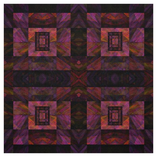 Farbenfrohe dunkle Galaxie der Blockbaukunst Stoff (Muster)