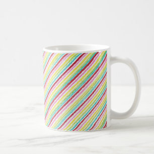 Farbenfrohe dünne diagonale Streifen individuell g Kaffeetasse