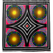 Farbenfrohe Duschvorhang für digitales Design - le (Vorderseite)