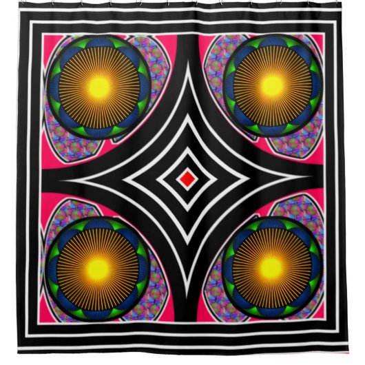 Farbenfrohe Duschvorhang für digitales Design - le (Vorderseite)