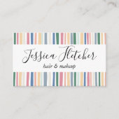 Farbenfrohe Dusty Stripes Minimalistisch Elegante Visitenkarte (Vorderseite)