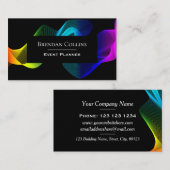 Farbenfrohe dynamische Wellenbewegung Auge Visitenkarte (Vorne/Hinten)