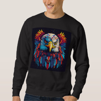 Farbenfrohe Eagle Head Grafisches Sweatshirt" Sweatshirt