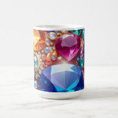 Farbenfrohe Edelsteine & Juwelen Kaffeetasse (Mittel)