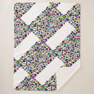 Farbenfrohe Edelsteine und Diamantmuster Sherpadecke
