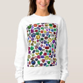 Farbenfrohe Edelsteine und Diamantmuster Sweatshirt (Vorderseite)