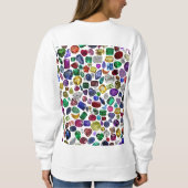 Farbenfrohe Edelsteine und Diamantmuster Sweatshirt (Rückseite)