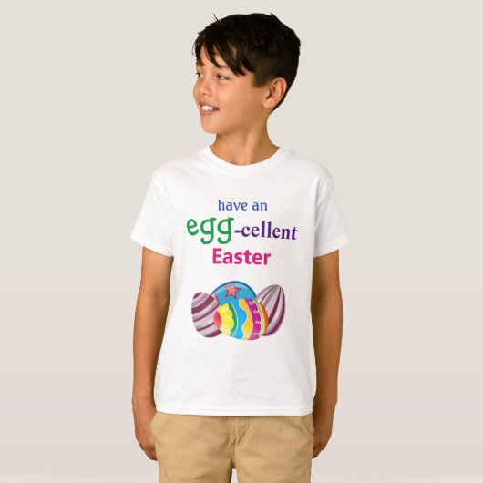 Farbenfrohe EGGcellent Easter Egg T - Shirt (Vorne ganz)