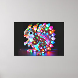 Farbenfrohe Eichhörnchen - Der Whimsy der Natur in Leinwanddruck