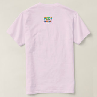 Farbenfrohe Eid Mubarak-Grußkarte mit Moschee und T-Shirt