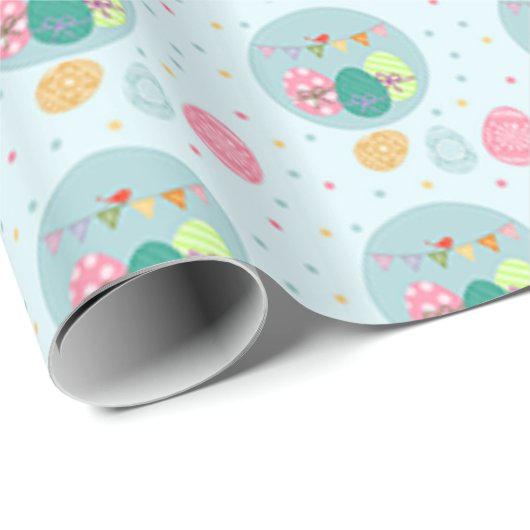 Farbenfrohe Eier Geschenkpapier (Rolleneckpunkt)