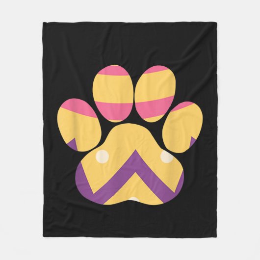 Farbenfrohe Eierpfade Funny Dog Cat Lovers Geschen Fleecedecke (Vorderseite)