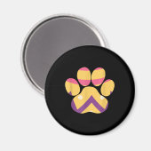 Farbenfrohe Eierpfade Funny Dog Cat Lovers Geschen Magnet (Vorderseite/Rückseite)