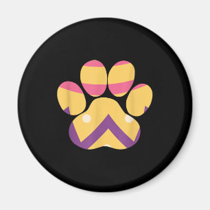 Farbenfrohe Eierpfade Funny Dog Cat Lovers Geschen Magnet