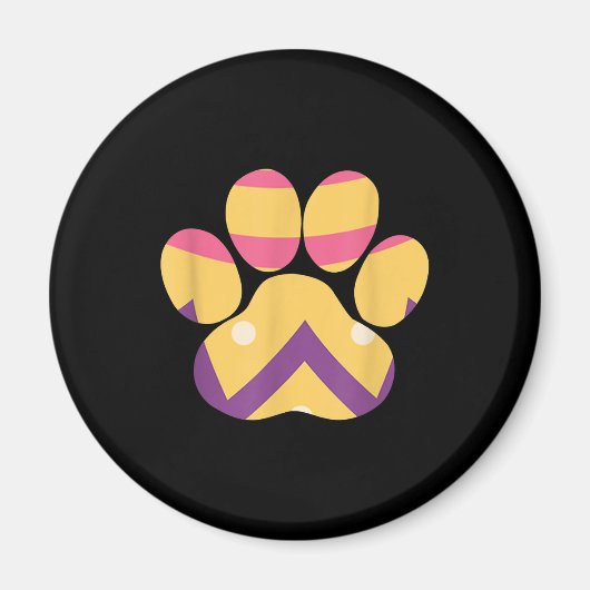 Farbenfrohe Eierpfade Funny Dog Cat Lovers Geschen Magnet (Vorne)
