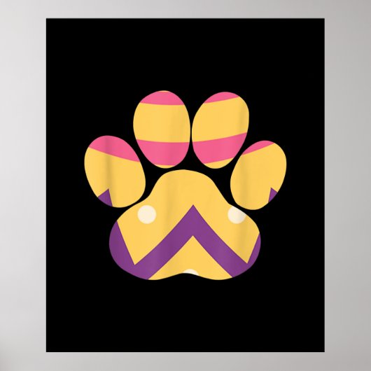 Farbenfrohe Eierpfade Funny Dog Cat Lovers Geschen Poster (Vorne)