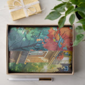 Farbenfrohe Eiffelturm Paris Seidenpapier (Geschenk)