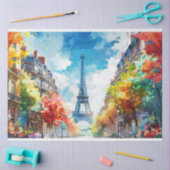 Farbenfrohe Eiffelturm Paris Seidenpapier (Basteln)