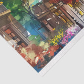 Farbenfrohe Eiffelturm Paris Seidenpapier (Ausschnitt)