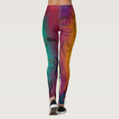 Farbenfrohe Eiffelturm Pariser Leggings (Rückseite)