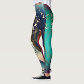 Farbenfrohe Eiffelturm Pariser Leggings (Links)