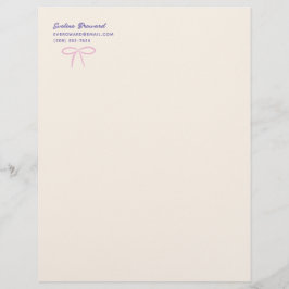 Farbenfrohe einfache Bows Personal Stationery Briefbogen