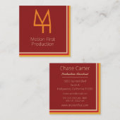 Farbenfrohe Einfache Eleganz Quadratische Visitenkarte (Vorne/Hinten)