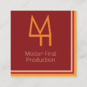 Farbenfrohe Einfache Eleganz Quadratische Visitenkarte (Vorderseite)