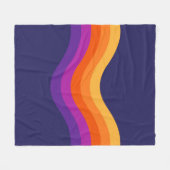 Farbenfrohe, einfache Retro-Stilwellen Fleecedecke (Vorderseite (Horizontal))