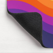 Farbenfrohe, einfache Retro-Stilwellen Mousepad (Ecke)