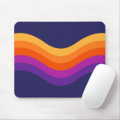 Farbenfrohe, einfache Retro-Stilwellen Mousepad (Mit Mouse)