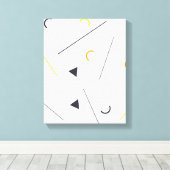 Farbenfrohe, einfache, trendige, geometrische Stad Leinwanddruck (Insitu (Holzboden))