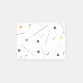 Farbenfrohe, einfache, trendige, geometrische Stad Post-it Klebezettel (Vorderseite)