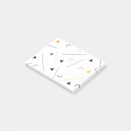 Farbenfrohe, einfache, trendige, geometrische Stad Post-it Klebezettel (angewinkelt)