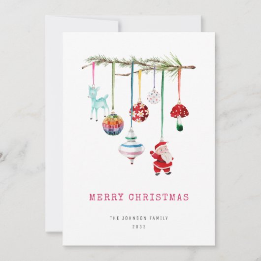 Farbenfrohe einfache Weihnachten (Vorderseite)