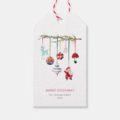 Farbenfrohe einfache Weihnachten Geschenkanhänger (Vorderseite)