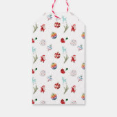 Farbenfrohe einfache Weihnachten Geschenkanhänger (Rückseite)