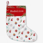 Farbenfrohe einfache Weihnachten Kleiner Weihnachtsstrumpf (Vorderseite)