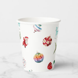 Farbenfrohe einfache Weihnachten Pappbecher