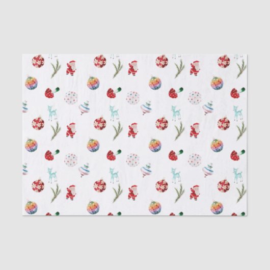 Farbenfrohe einfache Weihnachten Seidenpapier (Vorderseite)
