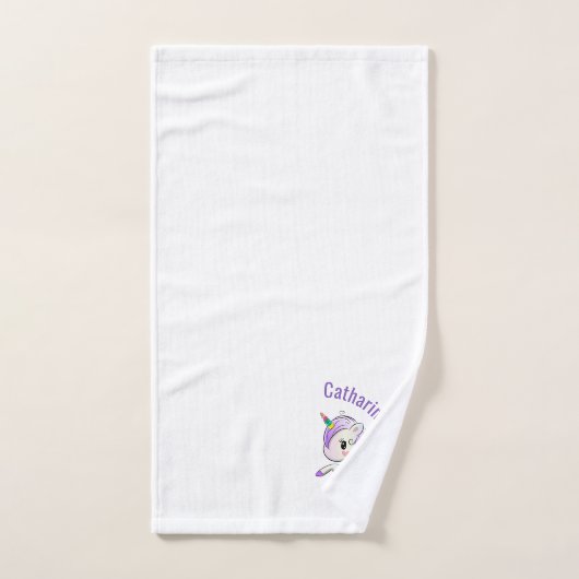 Farbenfrohe Einhorn Girly Bath Handtuch Set (Handtuch)