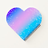 Farbenfrohe Einhorn-Glitzer personalisieren Notizblock (Rückseite)